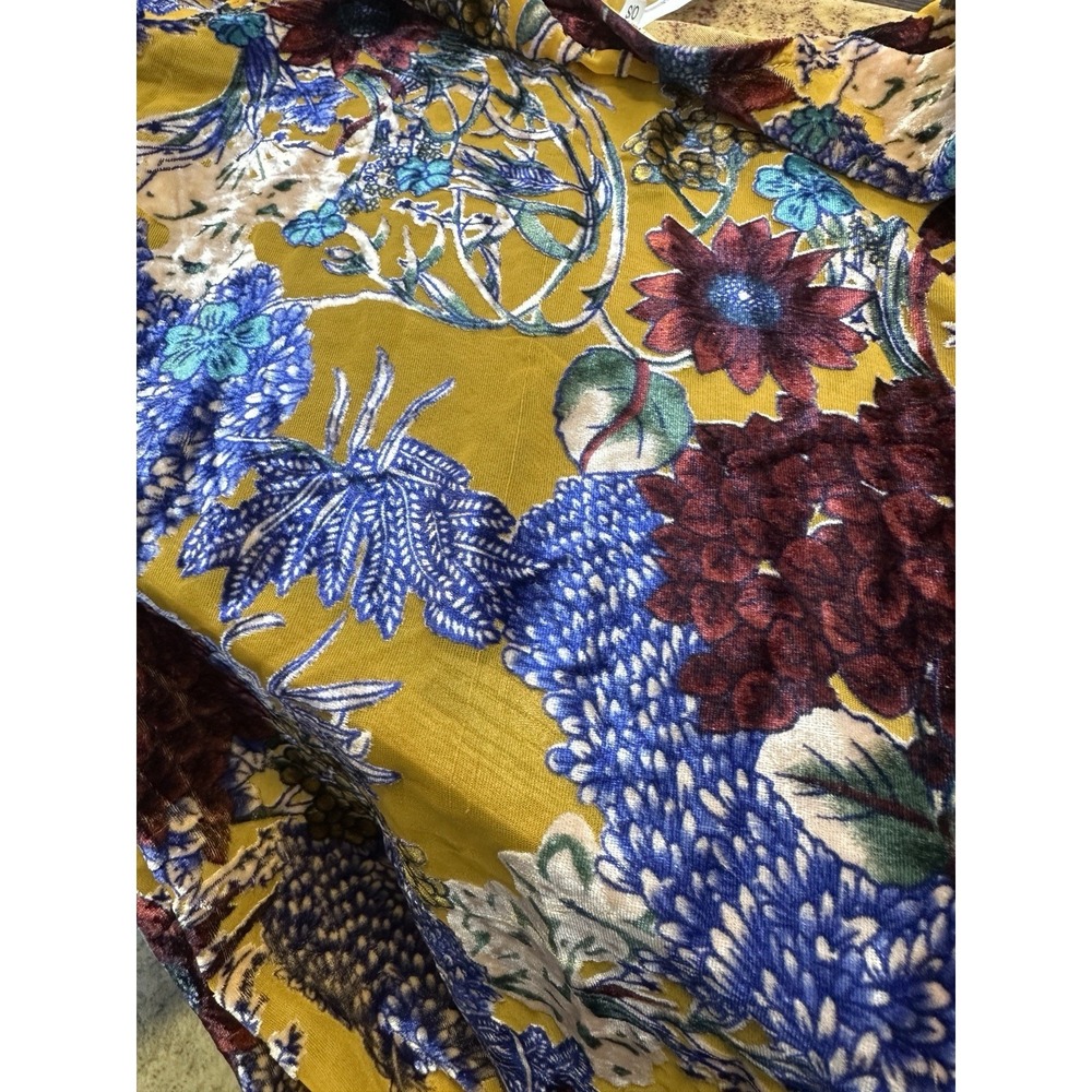 Floreat x Anthropologie Aurelia Velvet Burnout Floral Kimono O/S Hippie Boho Top - Picture 13 of 16